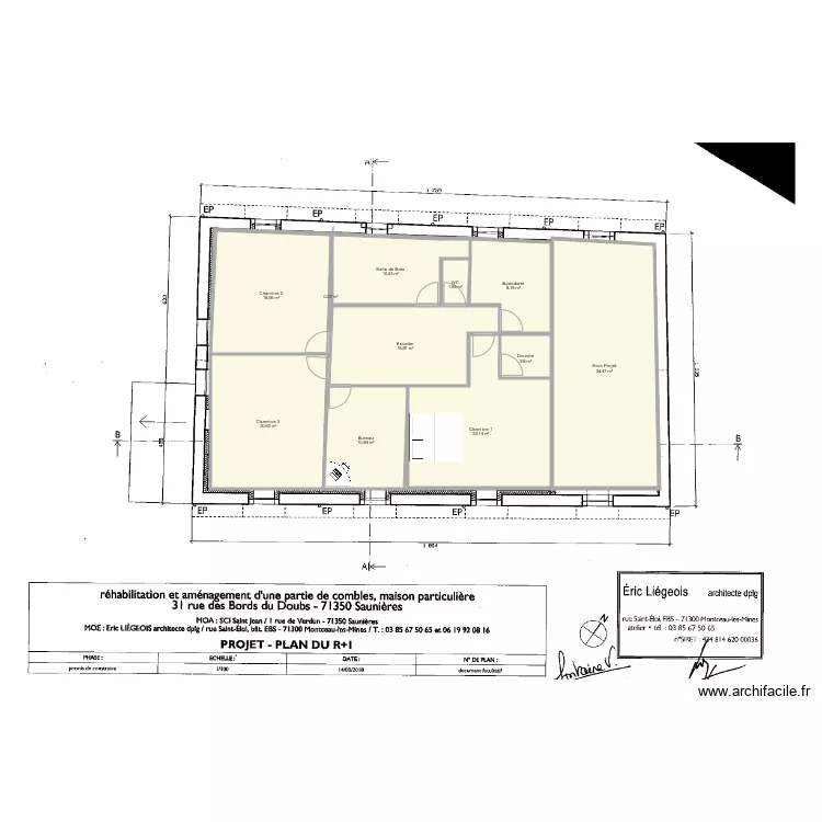 Fontaine &eacute;tage V1. Plan de 