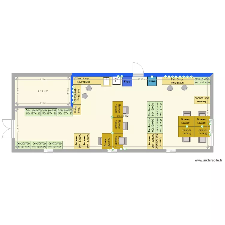 Laboratoire b. Plan de 