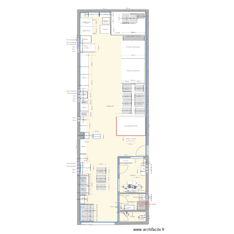 Pierre 120m2 - Montreuil. Plan de 5 pièces et 116 m2