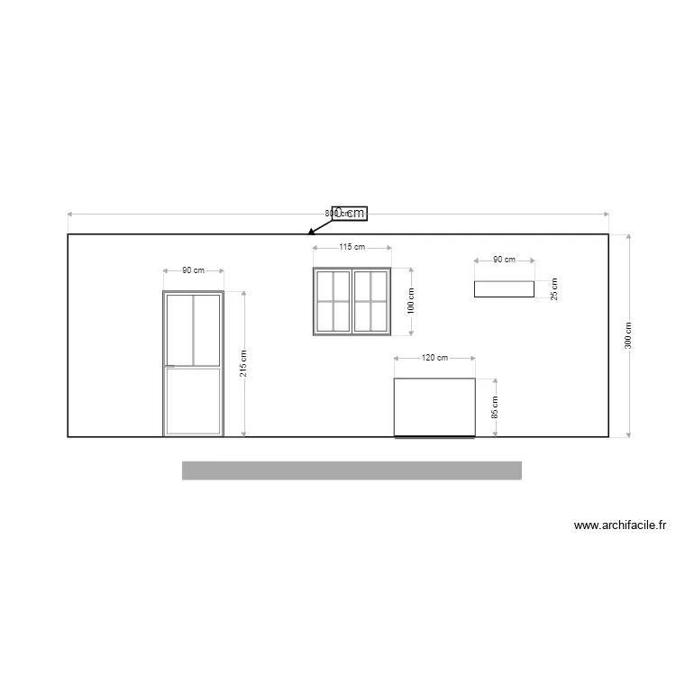 facade. Plan de facade. Plan de
