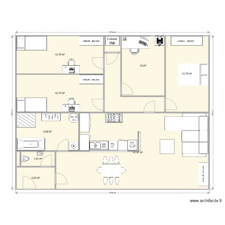 plan sur 1 étage. Plan de 0 pièce et 0 m2