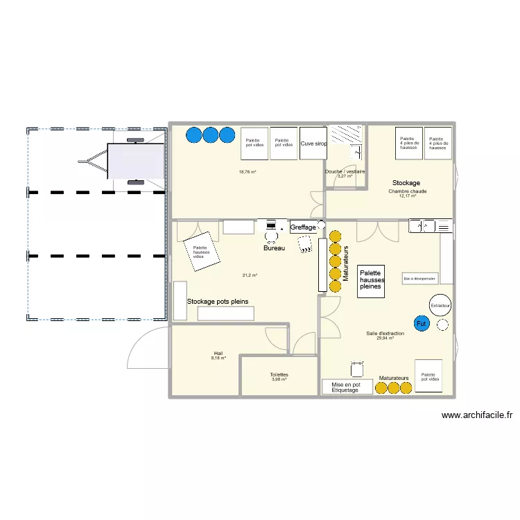 Miellerie 4. Plan de 