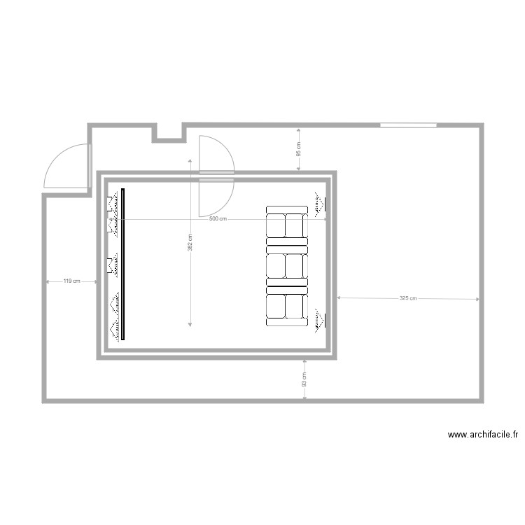 shelter6. Plan de 3 pièces et 101 m2