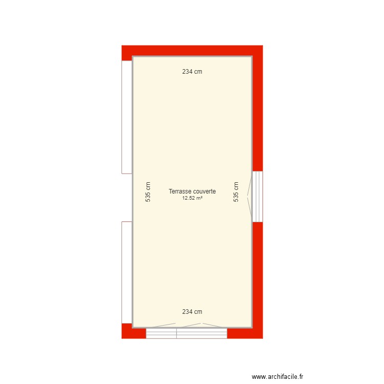 BI 5003 annexe terrasse couverte côté. Plan de 0 pièce et 0 m2