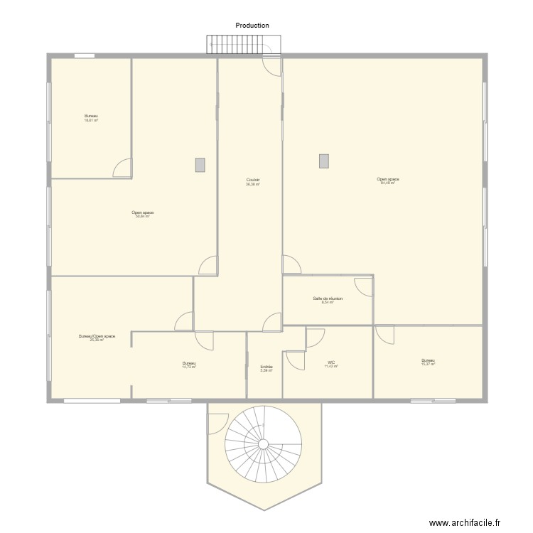 Locaux NPVC. Plan de 0 pièce et 0 m2