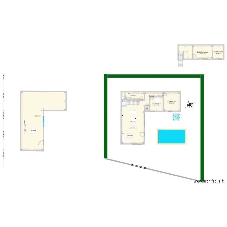 Maison Moderne 4Ch. Plan de 0 pièce et 0 m2