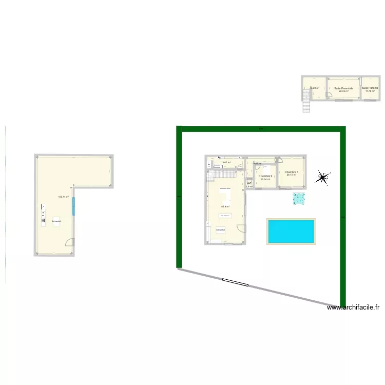 Maison Moderne 4Ch. Plan de Maison Moderne 4Ch. Plan de