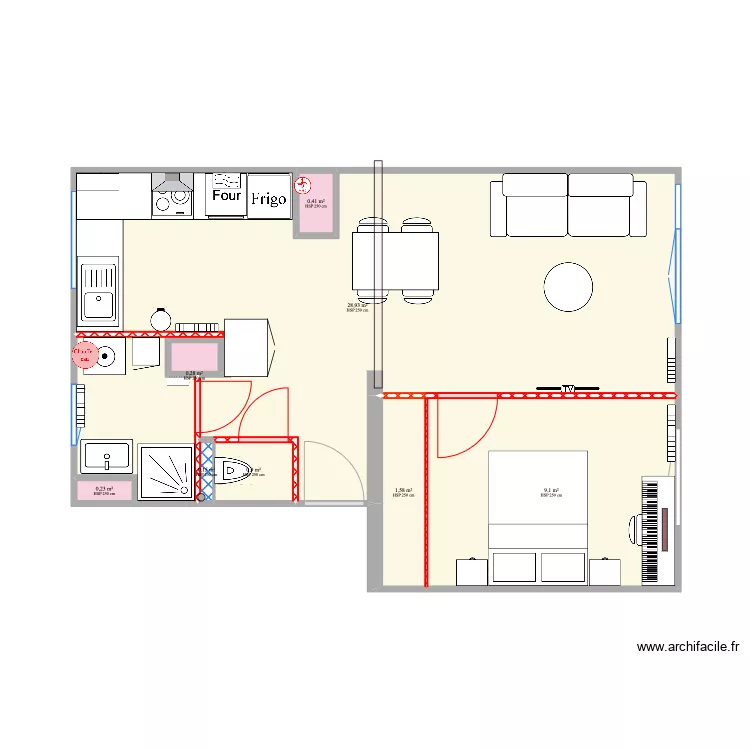 Saint-Fran&ccedil;ois_V Bis Meubl&eacute; 5_Variante 1_20220912. Plan de 