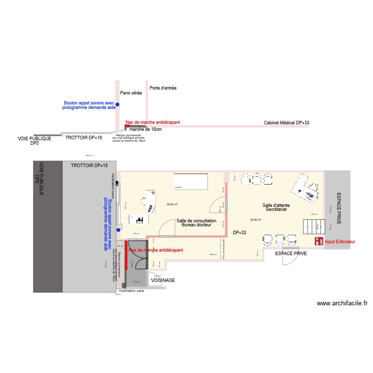 CABINET MEDICAL DR MADANI APRES TRAVAUX. Plan de 0 pièce et 0 m2 CABINET MEDICAL DR MADANI APRES TRAVAUX. Plan de 0 pièce et 0 m2
