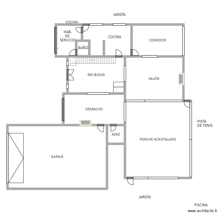 AVUTARDA, 22. Plan de 8 pièces et 334 m2