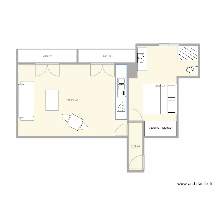 Plan F2 parc berthault . Plan de 