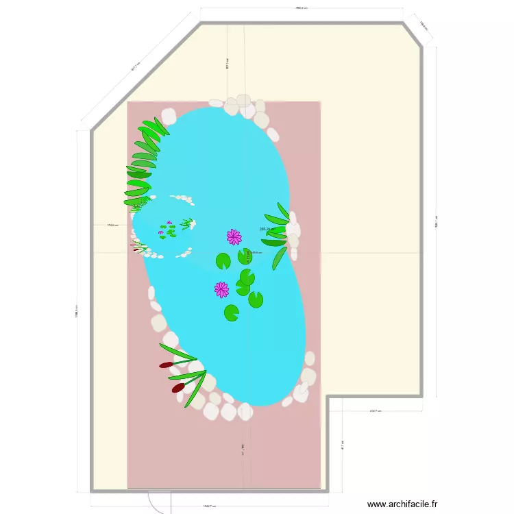 plan piscine. Plan de 