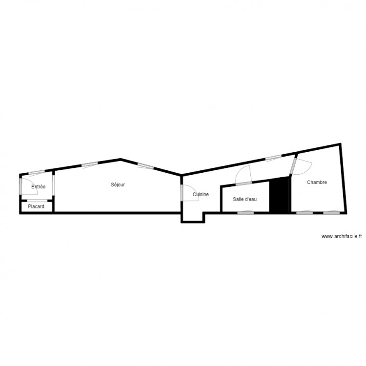 DUVAL 13 R. DES DAMES. Plan de 6 pièces et 27 m2