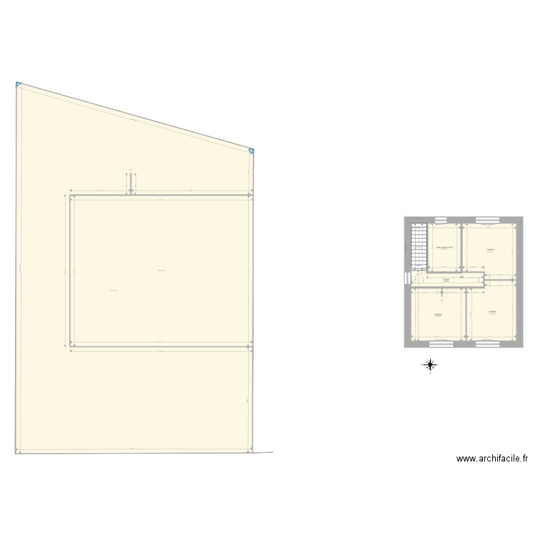 loté2. Plan de 18 pièces et 576 m2