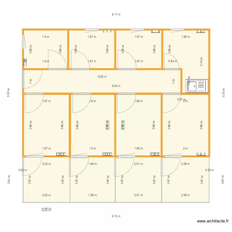 INTERIEUR CHATTERIE. Plan de 