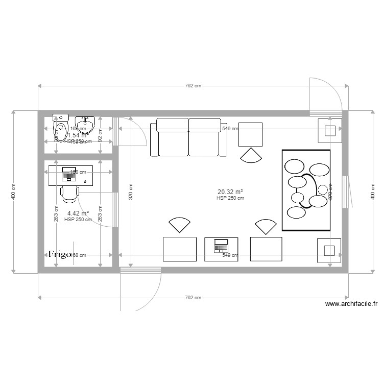 Studio musique 11 Plan dessiné par Matjiko