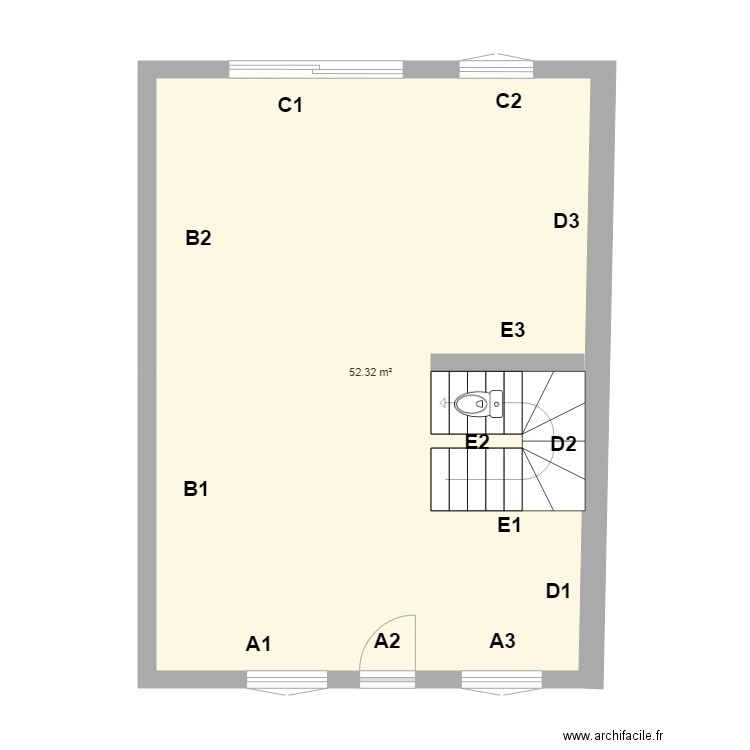 maison cloisons Codifiés. Plan de 0 pièce et 0 m2