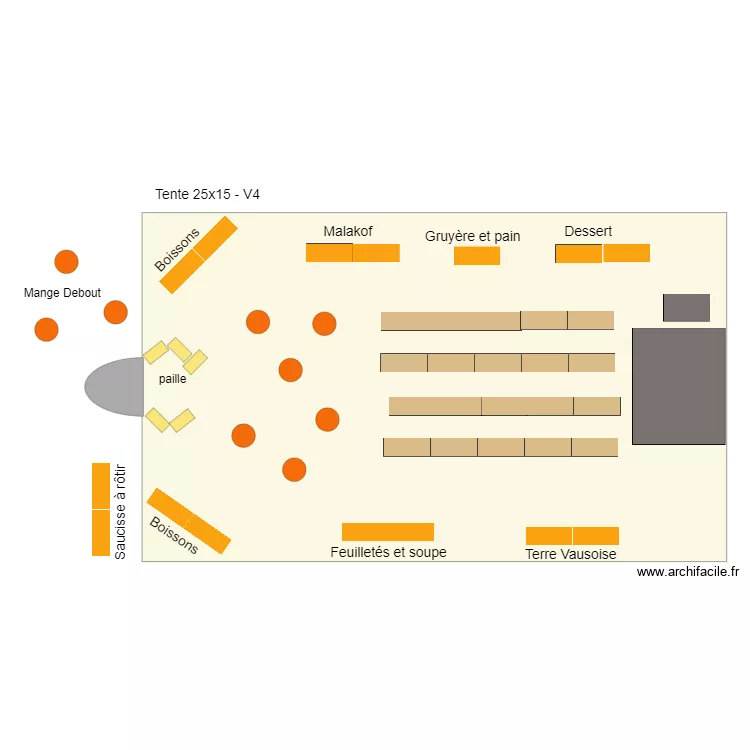 Tente 25x15 v4. Plan de Tente 25x15 v4. Plan de