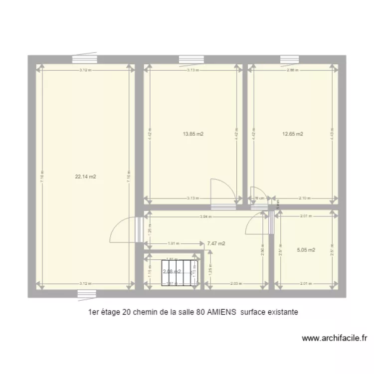 base la salle etage. Plan de 