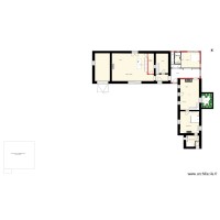  plan maison Grand bois Allard  RDC version 2 sdb wc chambre cube