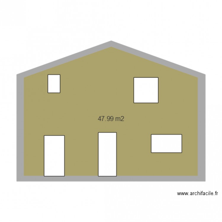 facade ouest. Plan de 0 pièce et 0 m2