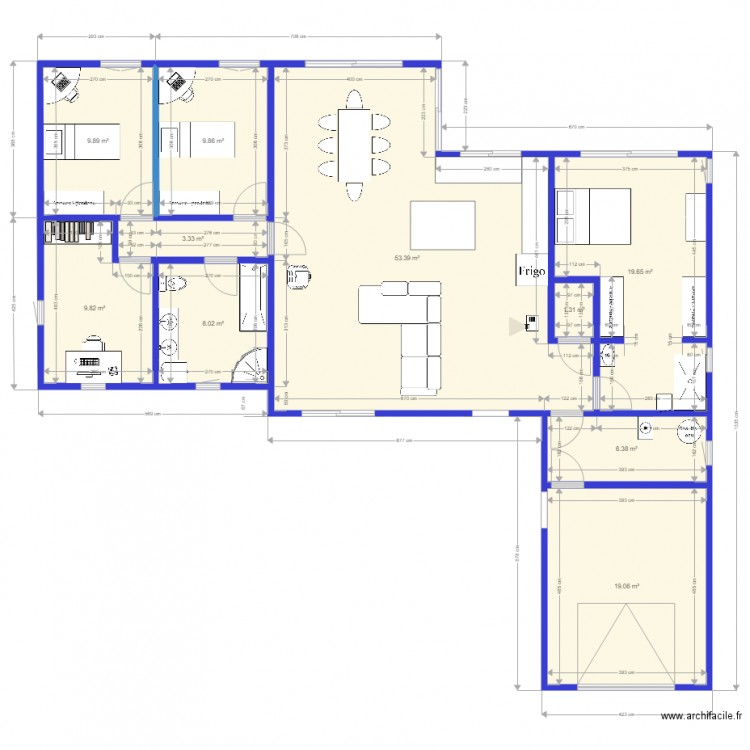 maison 120m2. Plan de 0 pièce et 0 m2