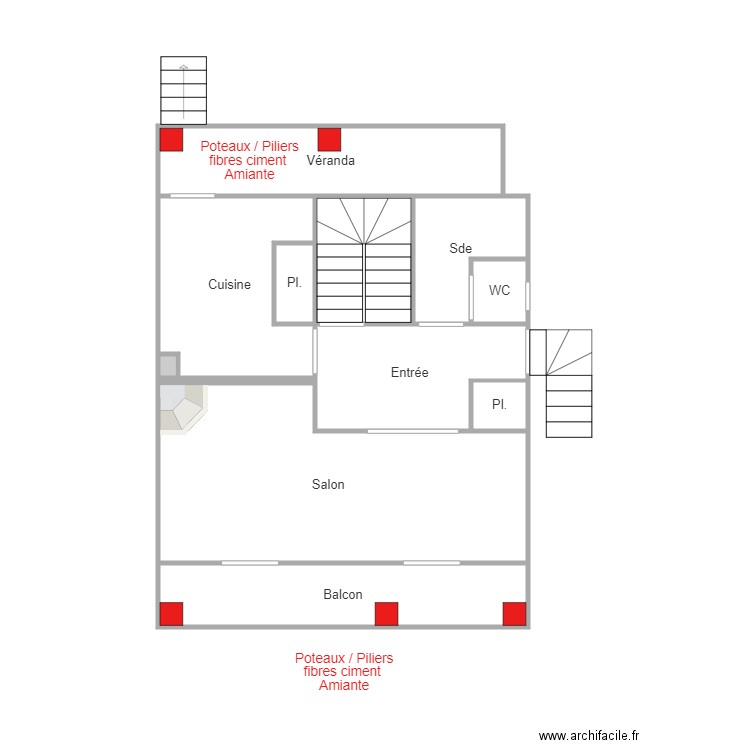 rdc poirier. Plan de 0 pièce et 0 m2