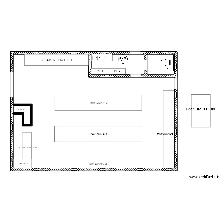 COOP BONNES. Plan de 4 pièces et 131 m2