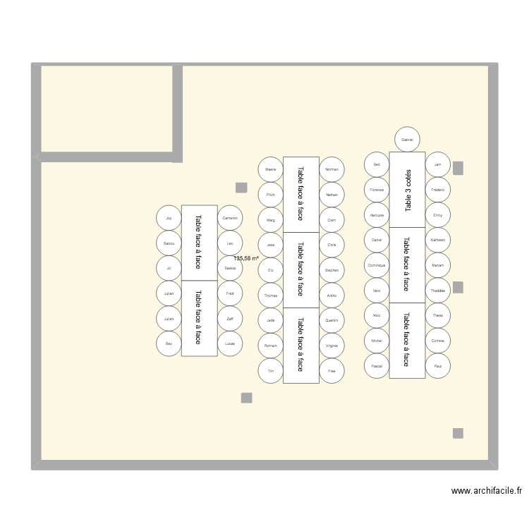Plan table mariage. Plan de 0 pièce et 0 m2