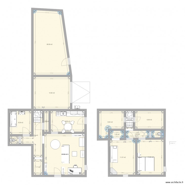 Maison. Plan de 0 pièce et 0 m2