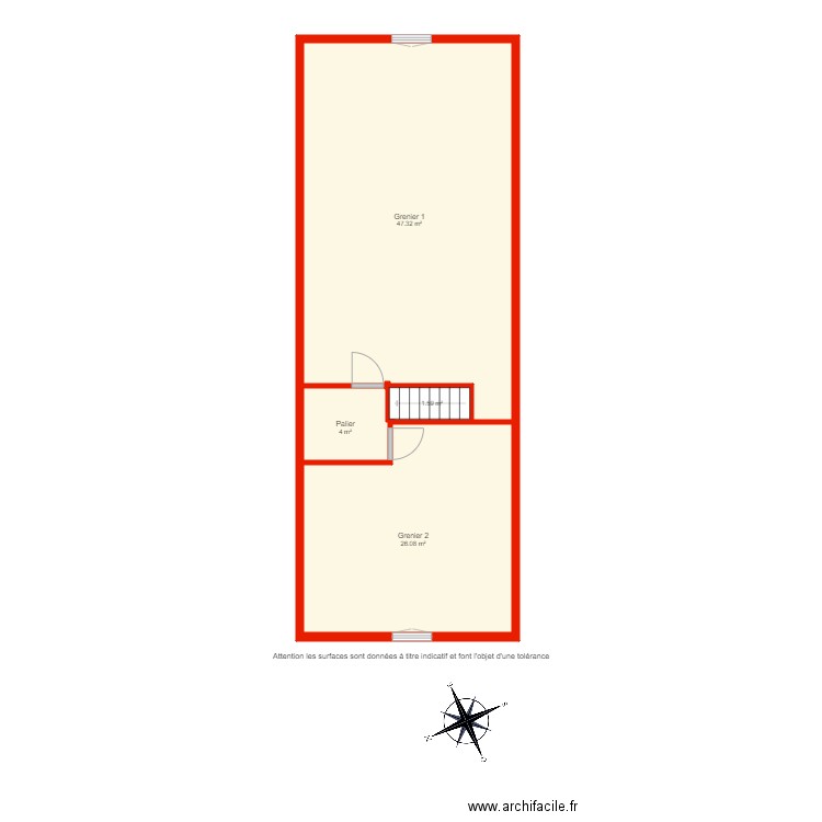 BI 4058 grenier non côté. Plan de 0 pièce et 0 m2