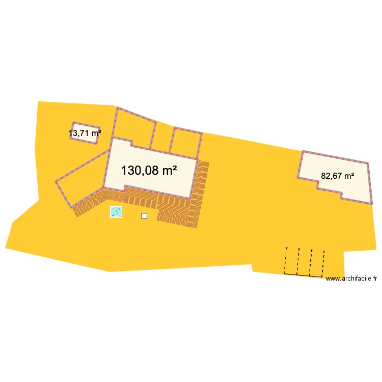PLAN MASSE bretignolles 2 maisons. Plan de 3 pièces et 226 m2