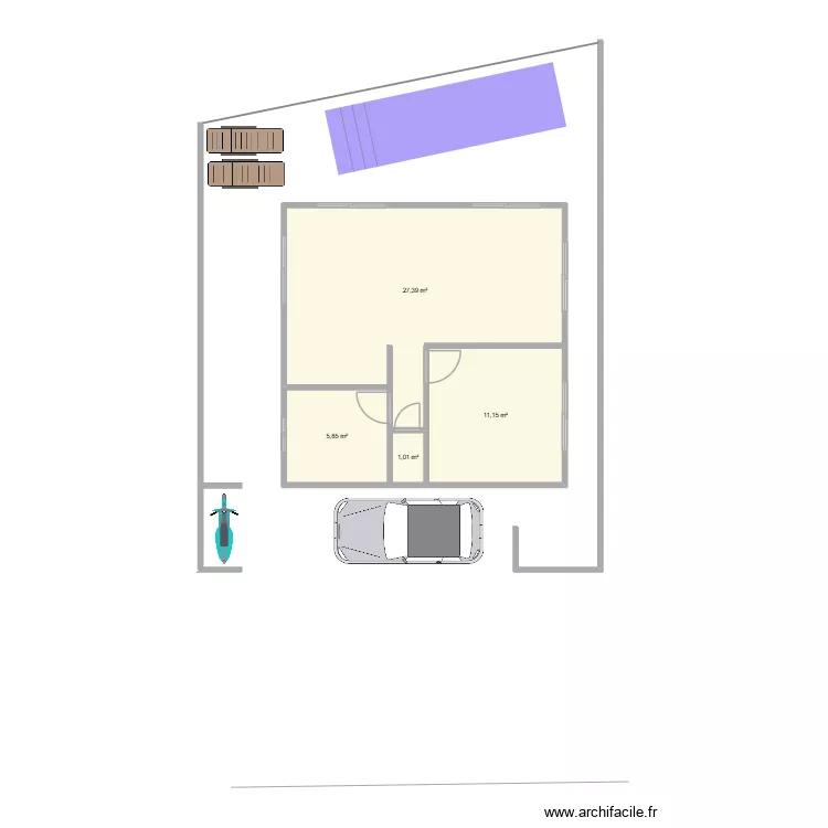 MAISON 2. Plan de 4 et 45 m² MAISON 2. Plan de 4 et 45 m²