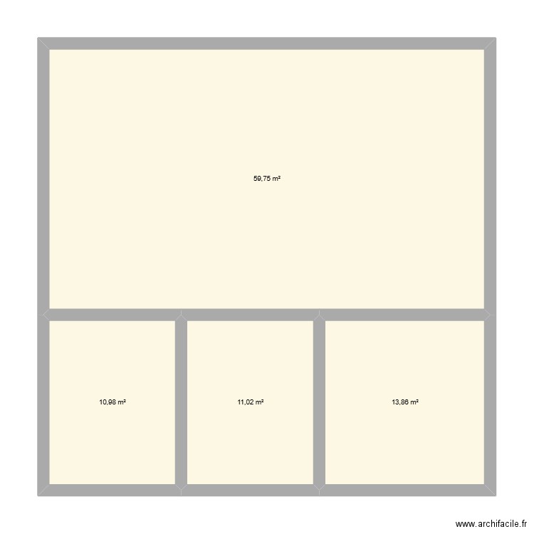 Maison 3. Plan de 4 pièces et 96 m2