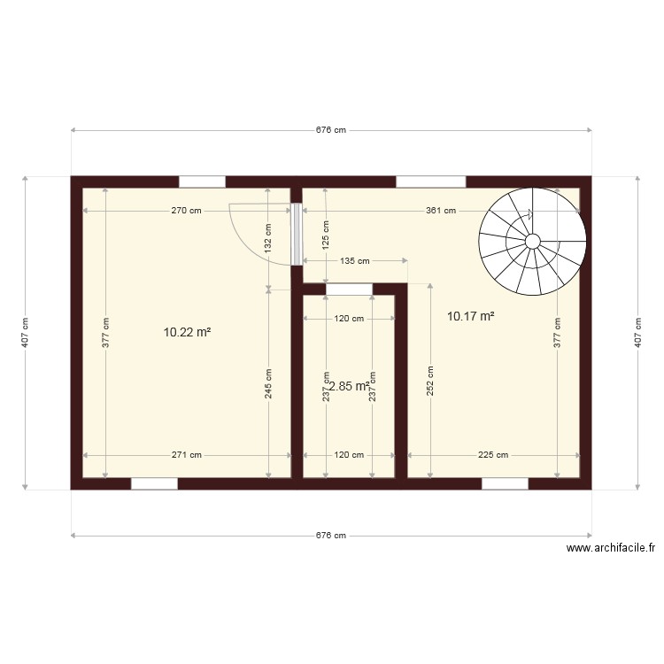 Existant. Plan de 0 pièce et 0 m2