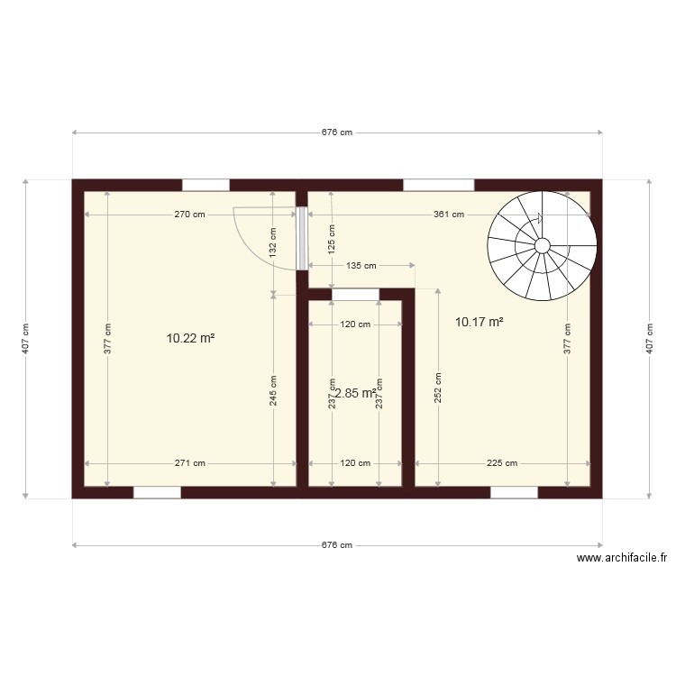 Existant. Plan de 0 pièce et 0 m2