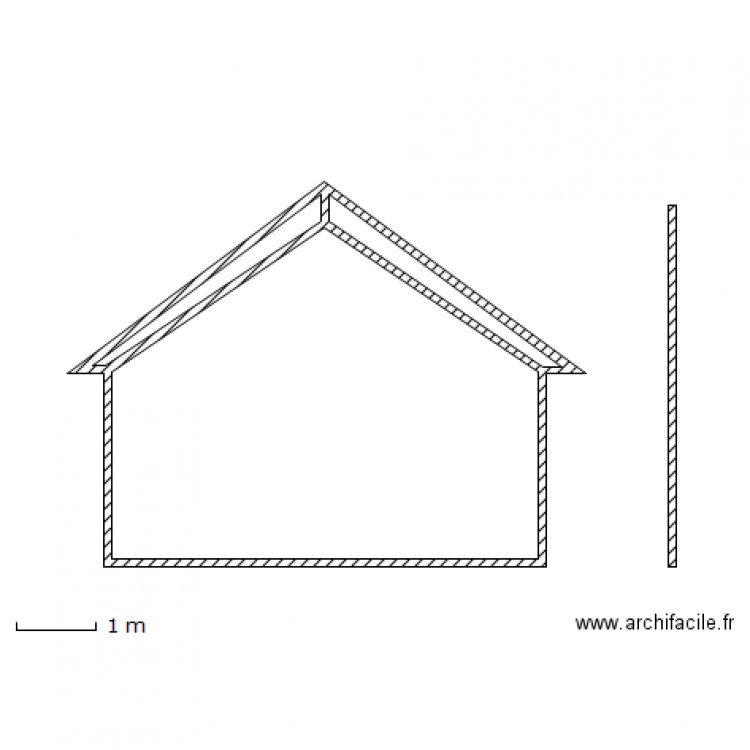 Garage ND -3 coupe. Plan de 0 pièce et 0 m2