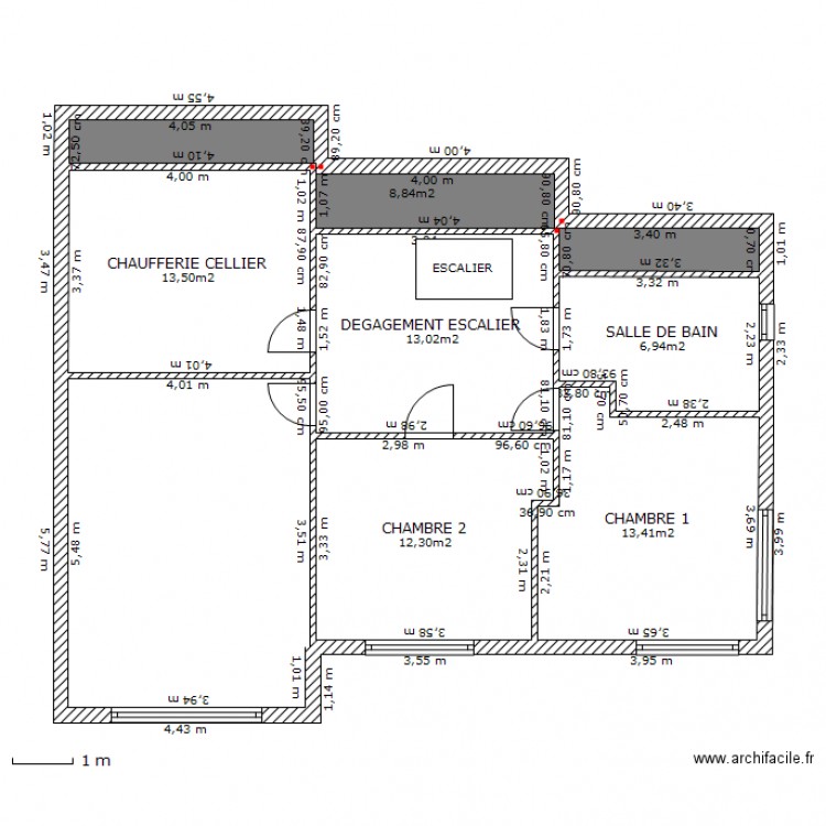 LETIERCE VILLA bas IMPLANTATION ESCALIER OPTION 2. Plan de 0 pièce et 0 m2