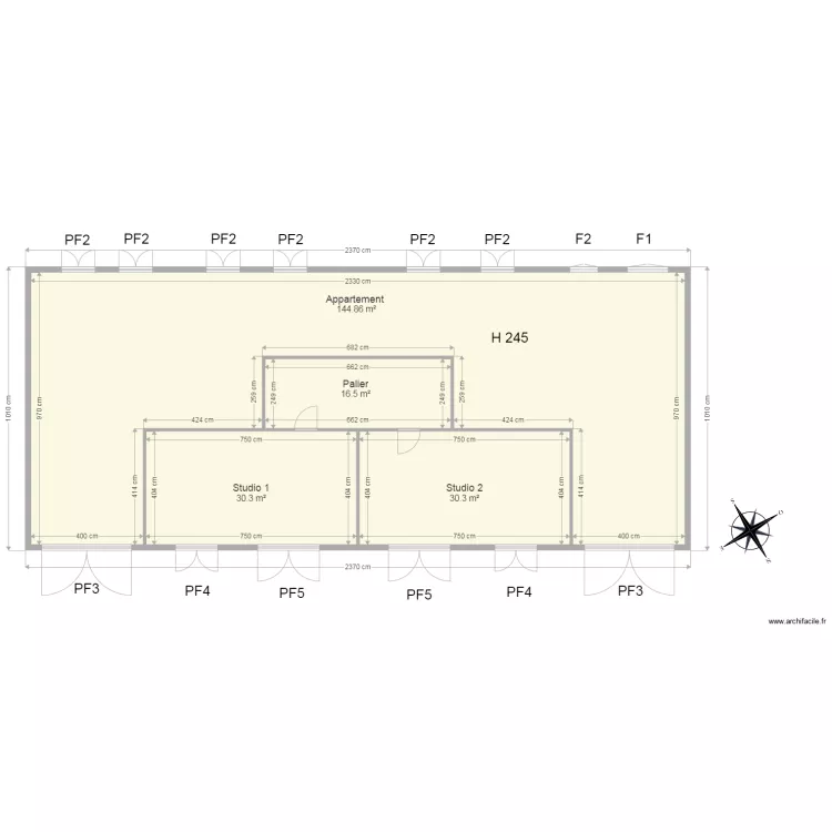 Copro Rouelle Etage 7. Plan de Copro Rouelle Etage 7. Plan de