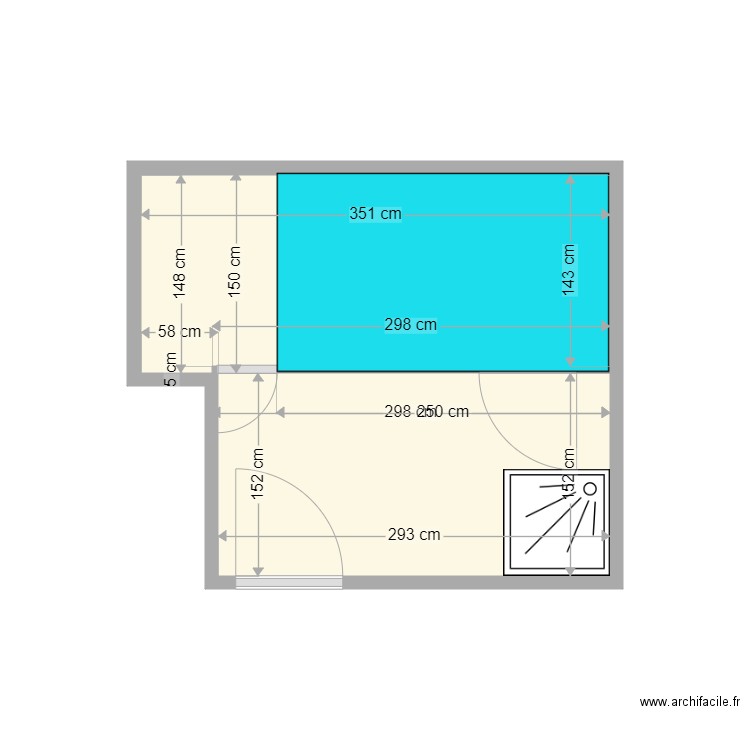 COQUARD 1. Plan de 1 pièce et 10 m2