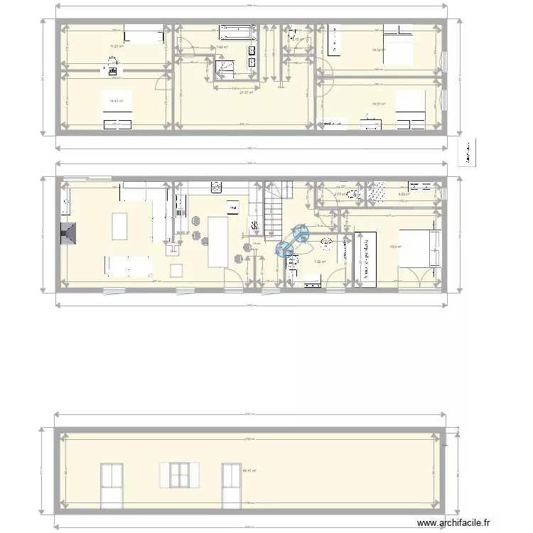 longer salon dans le bout. Plan de longer salon dans le bout. Plan de
