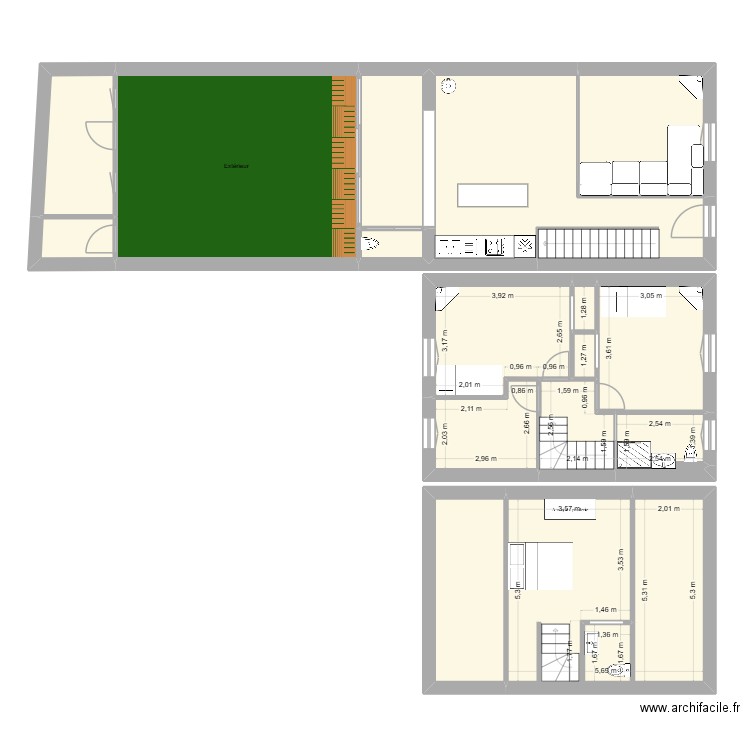 maison tours02. Plan de 15 pièces et 176 m2