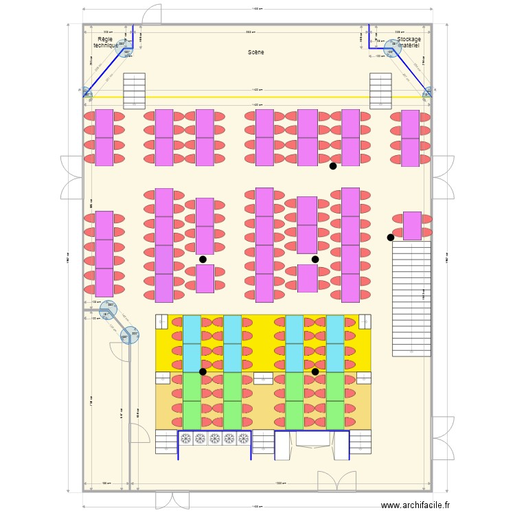 salle paradisio v2. Plan de 0 pièce et 0 m2