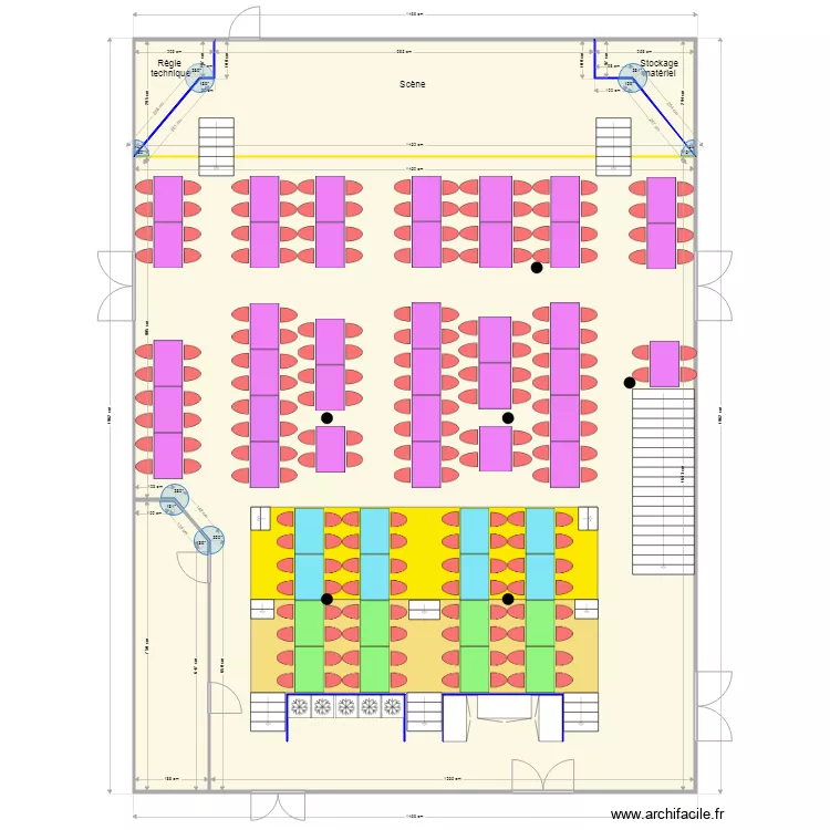 salle paradisio v2. Plan de 
