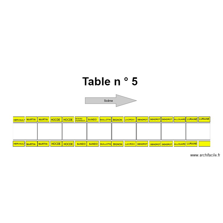 Table 5. Plan de 0 pièce et 0 m2
