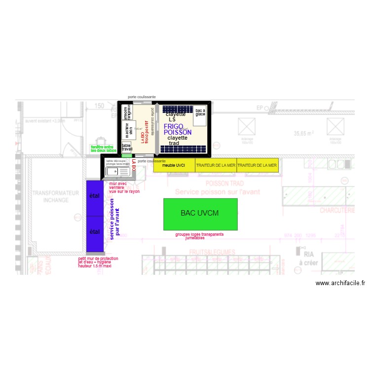 SEVRIER V1. Plan de 2 pièces et 18 m2