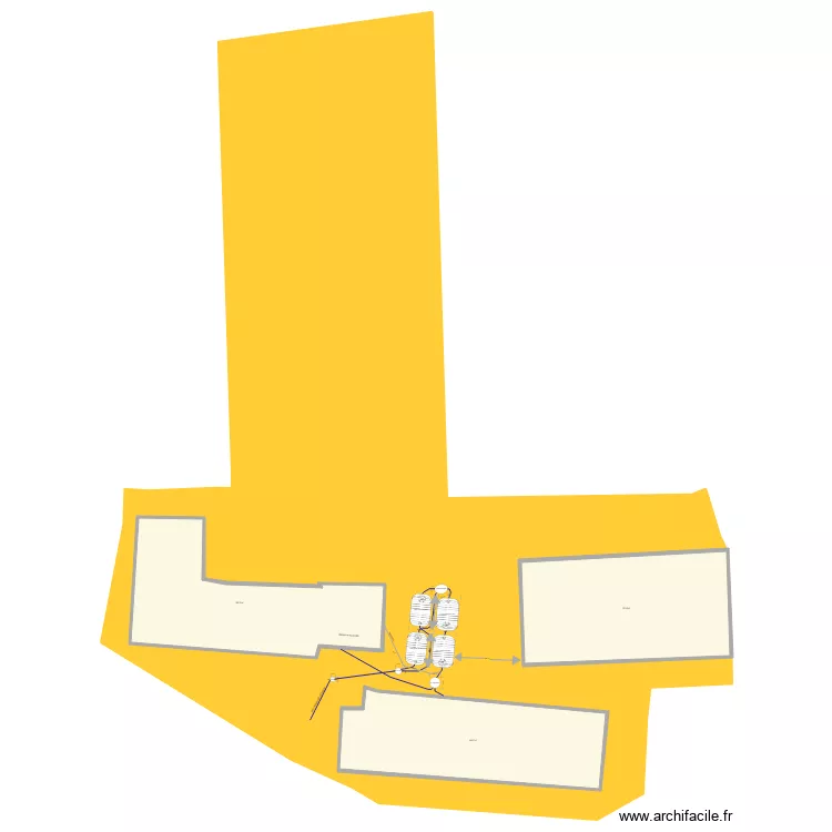 Fosse septique restaurant Langey. Plan de 