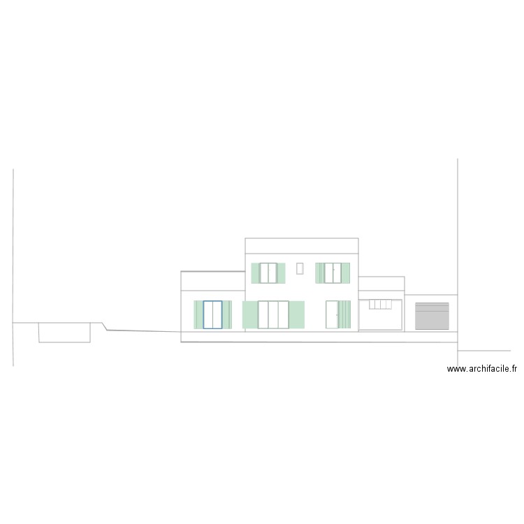 facadecoupeEO1. Plan de 0 pièce et 0 m2