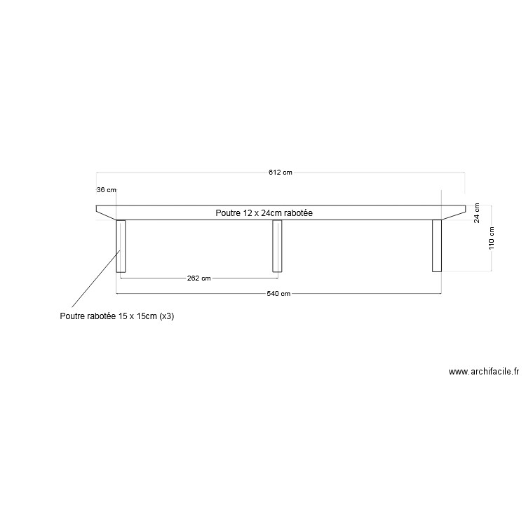 Assemblage poutre/poteaux_V2. Plan de 0 pièce et 0 m2