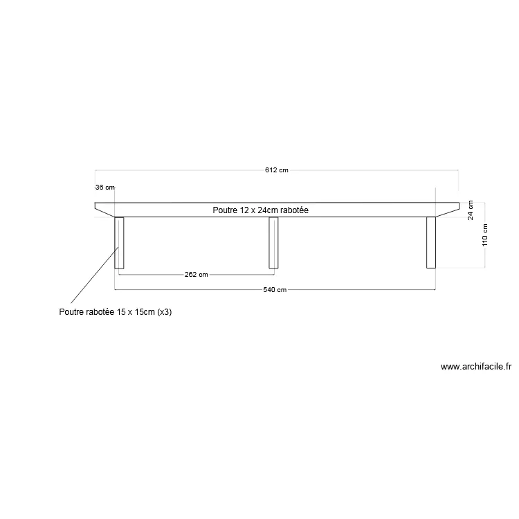 Assemblage poutre/poteaux_V2. Plan de 